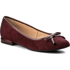 Baleriny EDEO - 3167-927/S67 Bordo. Czerwone baleriny damskie marki Edeo, ze skóry, klasyczne, na płaskiej podeszwie. W wyprzedaży za 189,00 zł.