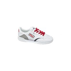 Biało-szaro-czerwone sneakersy damskie. Szare sneakersy damskie z materiału. Za 111,00 zł.
