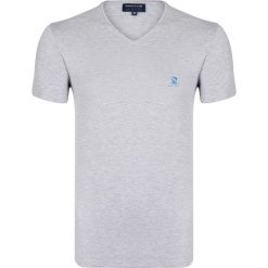 Koszulka w kolorze szarym. Szare koszulki męskie Giorgio di Mare, s, z haftami, z bawełny, bez kołnierzyka, bez rękawów. W wyprzedaży za 59,95 zł.