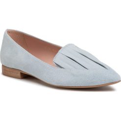 Lordsy L37 - Black Velvet Z35 Blue. Niebieskie półbuty damskie L37, ze skóry, bez obcasa, na płaskiej podeszwie. Za 629,00 zł.