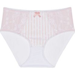 Figi "maxi" bonprix biało-pastelowy jasnoróżowy. Białe figi damskie marki bonprix. Za 34,99 zł.