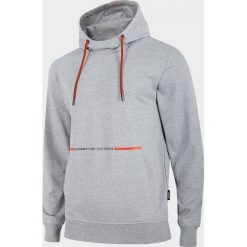 Bluza męska BLM614 - chłodny jasny szary melanż - Outhorn. Szare bluzy męskie Outhorn, m, bez wzorów, z kapturem, bez rękawów, bez kaptura. Za 99,99 zł.