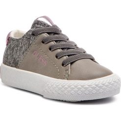 Tenisówki GUESS - Lara FT5LAR ELE12 GREY. Szare trampki dziewczęce Guess, z aplikacjami, z gumy, bez zapięcia. W wyprzedaży za 149,00 zł.