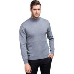 Sweter OTTAVIO SWP000041. Szare swetry męskie Giacomo Conti, m, bez wzorów, z wełny, klasyczne, z golfem, bez kaptura. Za 199,00 zł.