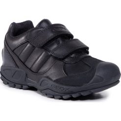 Sneakersy GEOX - J N.Savage B. B J841VB 043BC C9999 S Black. Czarne trampki chłopięce Geox, bez wzorów, ze skóry ekologicznej, na rzepy. Za 319,00 zł.