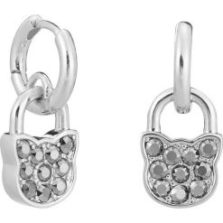 Karl Lagerfeld - Kolczyki. Szare kolczyki damskie KARL LAGERFELD, z kryształem, metalowe. Za 299,90 zł.