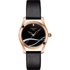 PROMOCJA ZEGAREK TISSOT T- LADY T-WAVE T112.210.36.051.00. Czarne zegarki damskie marki TISSOT, złote. W wyprzedaży za 1566,40 zł.