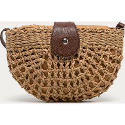 Answear - Torebka Answear Lab. Brązowe torebki klasyczne damskie ANSWEAR, w paski, z materiału, na ramię, małe, bez dodatków. Za 99,90 zł.