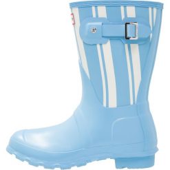 Buty zimowe damskie: Hunter ORIGINAL GARDEN STRIPE SHORT Kalosze forget me not
