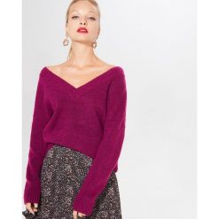 Sweter oversize - Fioletowy. Fioletowe swetry damskie Mohito, s, bez wzorów, bez rękawów, bez kaptura. Za 139,99 zł.