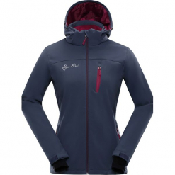Kurtka softshellowa "Nootka" w kolorze granatowym. Niebieskie kurtki damskie marki Alpine Pro, xs, z materiału. W wyprzedaży za 369,95 zł.