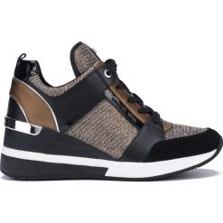 Michael Kors Georgie Tenisówki Czarny Brązowy. Pomarańczowe trampki i tenisówki damskie Michael Kors, bez wzorów, ze skóry, bez zapięcia. Za 774,95 zł.