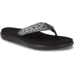 Japonki TEVA - Voya Flip 1019040 Campanera Black/White. Szare klapki damskie Teva, bez wzorów, z tworzywa sztucznego, bez obcasa. W wyprzedaży za 79,00 zł.