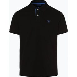 Gant - Męska koszulka polo, czarny. Czarne koszulki męskie GANT, xxl, z haftami, z bawełny, klasyczne, bez rękawów. Za 349,95 zł.
