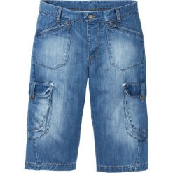 Długie bermudy dżinsowe Loose Fit bonprix niebieski "stone used". Niebieskie jeansy męskie bonprix, m, bez wzorów, z jeansu, długie. Za 109,99 zł.