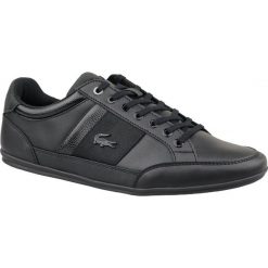 Czarne Buty Lacoste Chaymon 119 2 M 737CMA000702H. Czarne buty sportowe męskie Lacoste, ze skóry, bez zapięcia. W wyprzedaży za 529,00 zł.