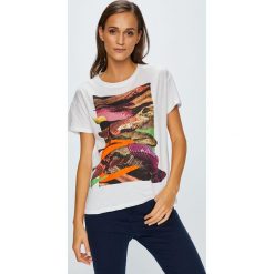 Medicine - Top by Barrakuz Collages, Street Art. Szare topy damskie MEDICINE, l, z nadrukiem, z bawełny, z okrągłym kołnierzem. W wyprzedaży za 47,90 zł.