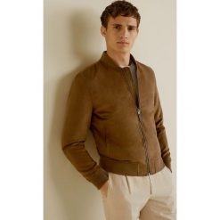 Mango Man - Kurtka bomber Bero. Płaszcze męskie Mango Man, s, bez wzorów, z elastanu, krótkie, bez kaptura. Za 229,90 zł.