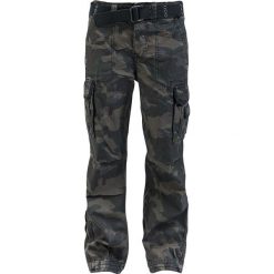 Brandit Royal Vintage Trousers Spodnie kamuflaż (Dark Camo). Zielone bojówki męskie marki Brandit, xl, z aplikacjami, z bawełny, długie. Za 244,90 zł.