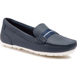 Mokasyny CLARKS - Dameo Vine 261399384 Navy Leather. Niebieskie mokasyny damskie Clarks, ze skóry, na płaskiej podeszwie. W wyprzedaży za 179,00 zł.