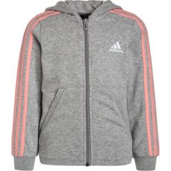 Adidas Performance Bluza rozpinana medium grey heather/still breeze. Szare bluzy dziewczęce adidas Performance, z bawełny. W wyprzedaży za 146,30 zł.