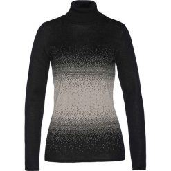 Sweter z golfem bonprix czarno-kamienisty. Czarne golfy damskie bonprix. Za 74,99 zł.