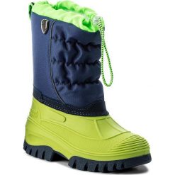 Śniegowce CMP - Kids Hanki 3Q48064J Menta F663. Niebieskie buty chłopięce zimowe marki CMP, bez zapięcia. W wyprzedaży za 159,00 zł.