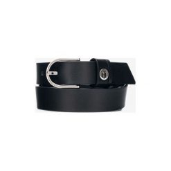 Tommy Hilfiger Classic Slim Pasek Czarny. Czarne paski damskie TOMMY HILFIGER, w paski, ze skóry. Za 188,95 zł.