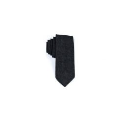 Krawaty męskie: KRAWAT BAWEŁNIANY BLACK JACQUARD