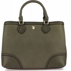 U.S. POLO ASSN. torebka Longmont Large double handle khaki. Brązowe torebki klasyczne damskie U.S. Polo Assn., bez wzorów, bez dodatków. Za 469,00 zł.