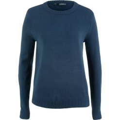 Swetry klasyczne damskie: Sweter bonprix ciemnoniebieski