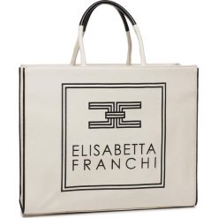 Torebka ELISABETTA FRANCHI - BS-01A-01E2-V289 Avorio/Nero. Brązowe torebki klasyczne damskie z materiału. Za 1299,00 zł.