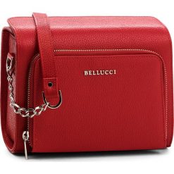 Torebka BELLUCCI - R-384 Czerwona Groszek. Czarne listonoszki damskie marki Bellucci. W wyprzedaży za 239,00 zł.