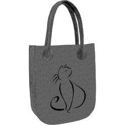 Torebka "City" w kolorze szarym ze wzorem - (S)35 x (W)42 x (G)10 cm. Szare torebki klasyczne damskie Bertoni, bez wzorów, z materiału, bez dodatków. W wyprzedaży za 57,95 zł.