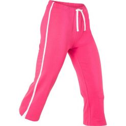Spodnie dresowe damskie: Rybaczki sportowe ze stretchem, dł. 3/4 bonprix ciemnoróżowy