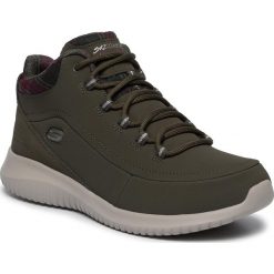 Sneakersy SKECHERS - Just Chill 12918/OLV Olive. Zielone półbuty damskie Skechers, na co dzień, bez wzorów, ze skóry, bez obcasa, bez zapięcia. W wyprzedaży za 239,00 zł.