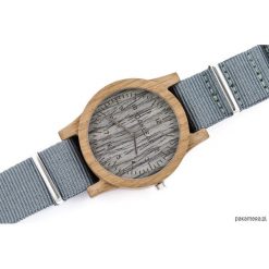 Drewniany zegarek Seria Simply-Grey Dąb. Szare zegarki męskie Pakamera, srebrne. Za 399,00 zł.
