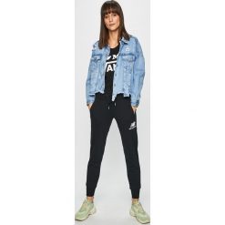 Vans - Top. Czarne bluzki damskie Vans, s, z nadrukiem, z bawełny, z okrągłym kołnierzem. W wyprzedaży za 79,90 zł.