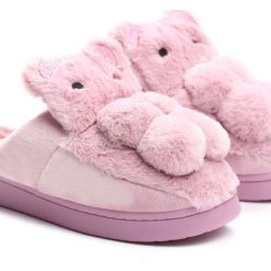 Fioletowe Kapcie My Teddy Bear. Fioletowe kapcie dziewczęce Born2be, z materiału. Za 24,99 zł.