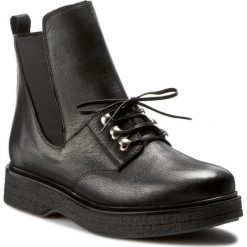 Botki ANN MEX - 7704 01TOP Czarny. Czarne botki damskie skórzane marki Ann Mex. W wyprzedaży za 259,00 zł.
