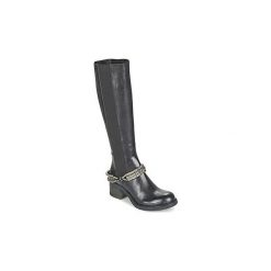 Buty zimowe damskie: Kozaki Meline YUMA NERO CAVE METALLO