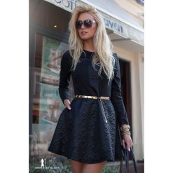 Sukienka Czarna LB2246. Czarne sukienki damskie Fasardi, m, bez wzorów, bez kołnierzyka, bez rękawów. Za 59,00 zł.