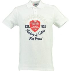Koszulka polo w kolorze białym. Białe koszulki damskie Canadian Peak, s, z nadrukiem, z bawełny, polo, bez rękawów. W wyprzedaży za 98,95 zł.