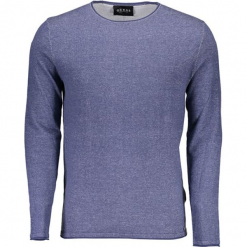 Sweter w kolorze niebieskim. Niebieskie swetry klasyczne męskie Guess, m, z okrągłym kołnierzem. W wyprzedaży za 239,95 zł.