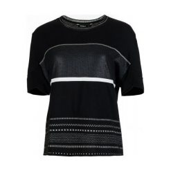 Desigual T-Shirt Damski Magda S Czarny. Czarne koszulki damskie Desigual, s, bez wzorów, bez kołnierzyka. W wyprzedaży za 191,00 zł.