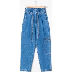 Denimowe spodnie slouchy - Niebieski. Niebieskie spodnie damskie House, z jeansu. Za 109,99 zł.