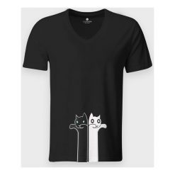 Koszulka męska v-neck Hypnotic Cats. Koszulki męskie MegaKoszulki, m, bez wzorów, z bawełny, klasyczne, bez kołnierzyka, bez rękawów. Za 59,90 zł.