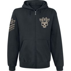 Bluzy męskie: Five Finger Death Punch Armour Bluza z kapturem rozpinana czarny