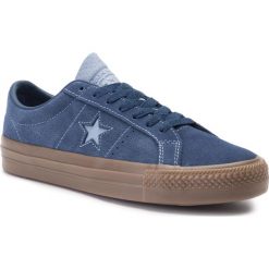 Tenisówki CONVERSE - One Star Pro Ox Na 164134C Navy/Indigo Fog/Br. Niebieskie trampki męskie Converse, bez wzorów, z zamszu, klasyczne, bez zapięcia. W wyprzedaży za 249,00 zł.