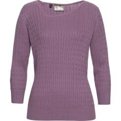 Sweter bonprix matowy lawendowy. Fioletowe swetry damskie bonprix, bez wzorów, bez rękawów, bez kaptura. Za 109,99 zł.